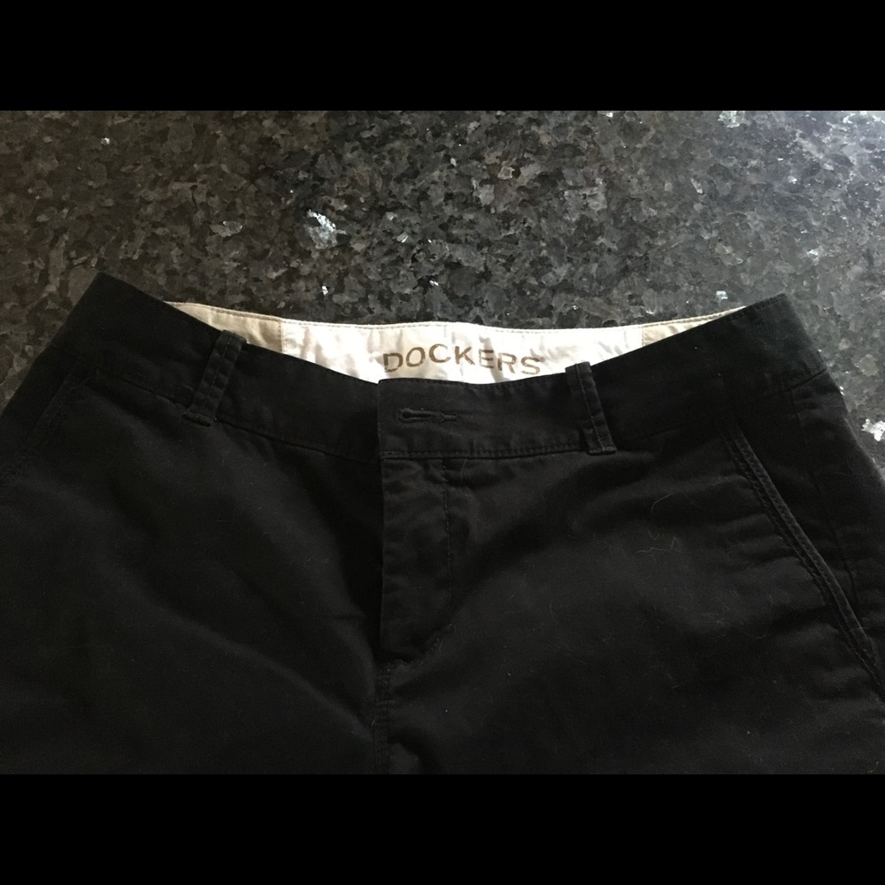 Classic black Dockers shorts size 8